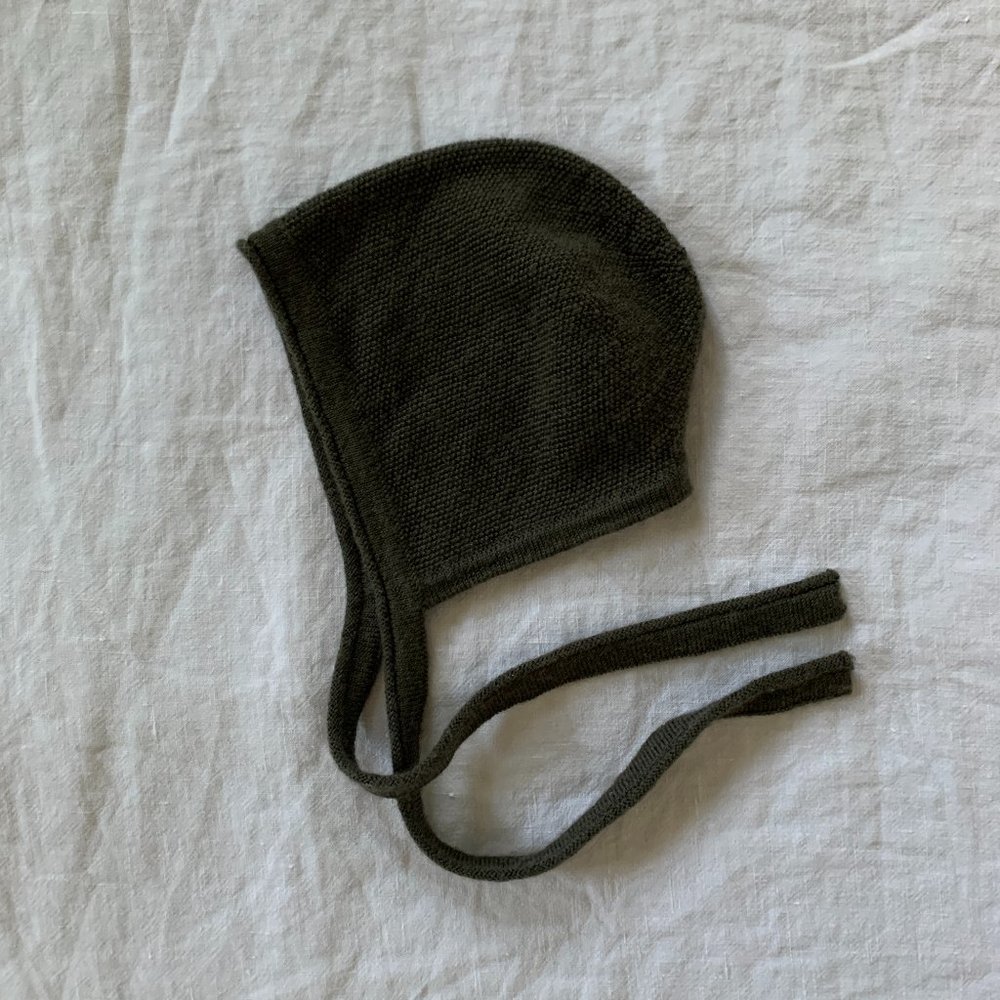 konges sløjd | Matti Pearl Merino Wool Baby Hat in Capers